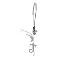 Stainless Steel ULTRARINSE PRU w/ Single Hole Faucet, Quarter-Turn Eterna w/ Spring Checks, Lever Handles, ADF w/ 12" Swing Nozzle & 10" ULTRARINSE 1.5 GPM Sprayer Arm, 1.15 GPM Spray Valve & G1/2 Female Inlets